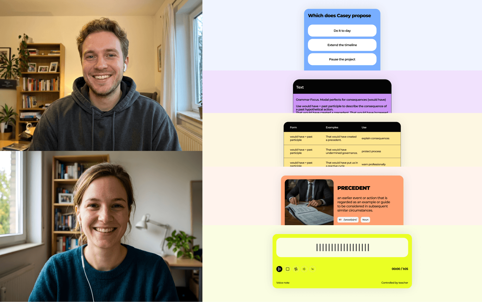 Video call lesson preview